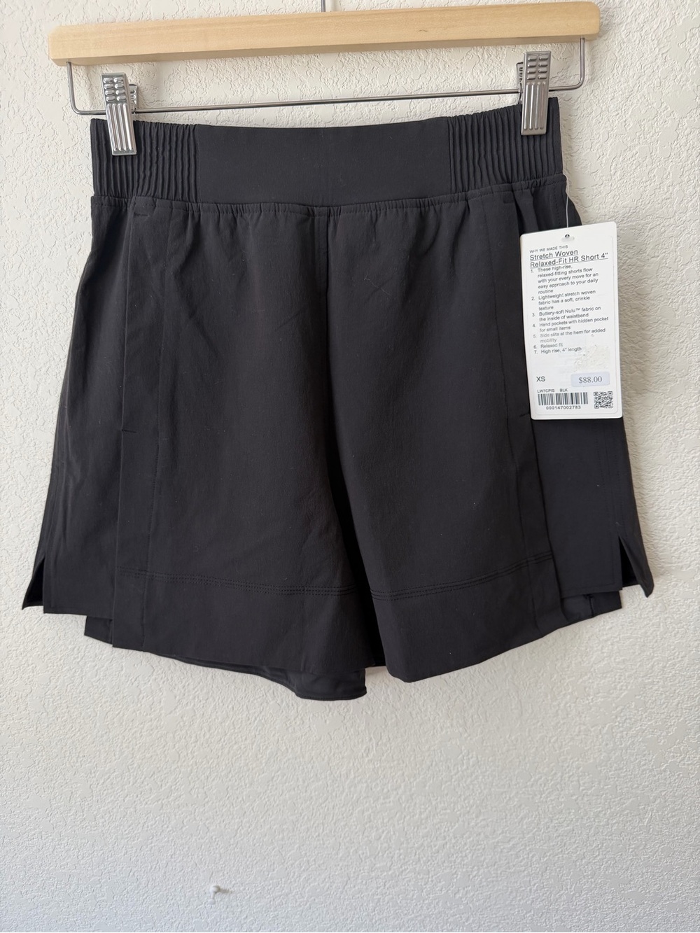 lululemon Stretch Wovan Relaxed Black Shorts 4” Original Shopping bag Included - Picture 8 of 12